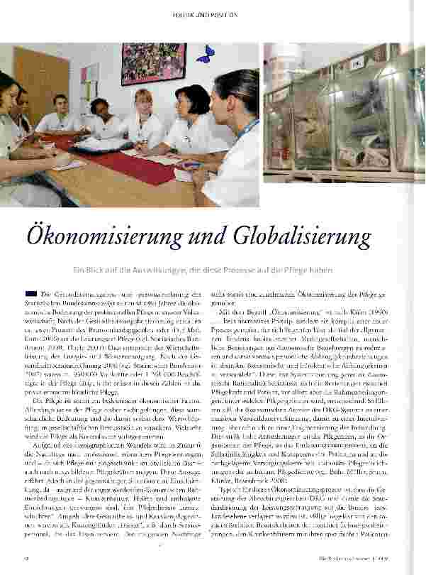 Vorschauseite 1: Okonomisierung und Globalisierung