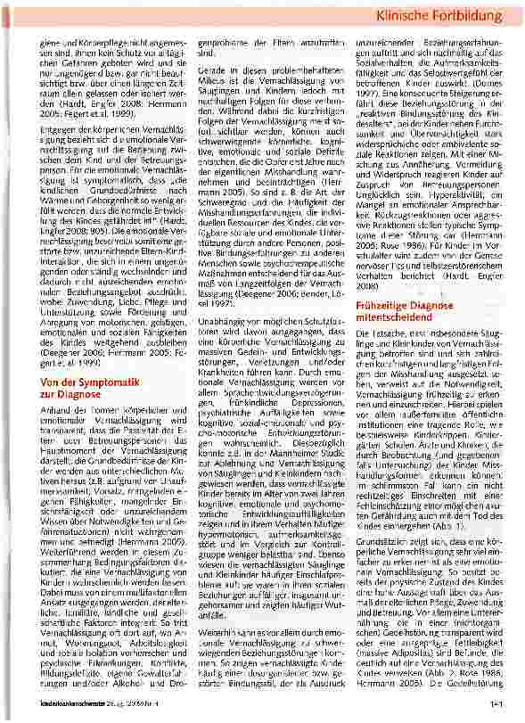 Vorschauseite 2: Vernachlässigung von Säuglingen und Kindern als Form der Kindesmisshandlung