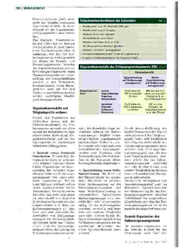 Vorschauseite 2: Organisationsstrukturen im Entlassungsmanagement