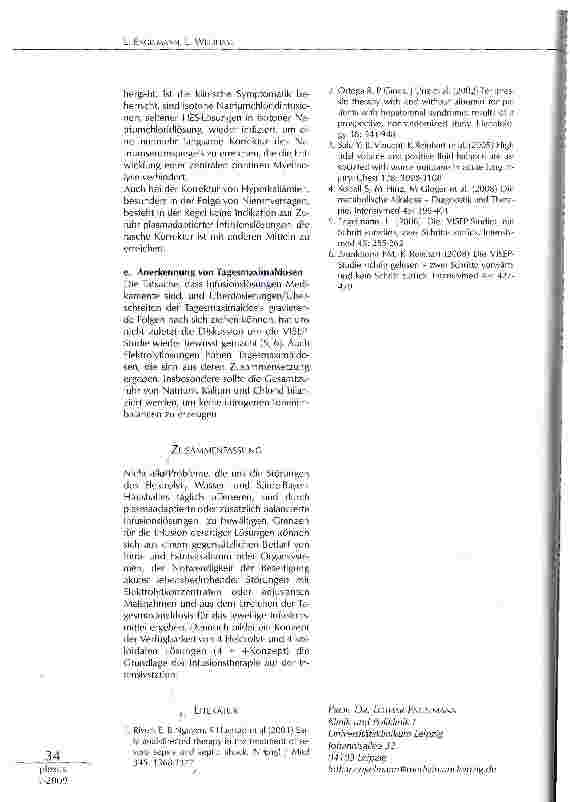 Vorschauseite 3: GRENZEN DER INFUSIONSTHERAPIE BEIM PATIENTEN AUF DER INTENSIVSTATION