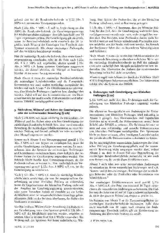 Vorschauseite 3: Die Auswirkungen der 4. MPG-Novelle auf die klinische Prüfung von Medizinprodukten