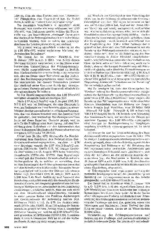 Vorschauseite 3: ZUM PERSONALVERTRETUNGSRECHT Beteiligungsrecht des Personalrats bei Prüfungen
