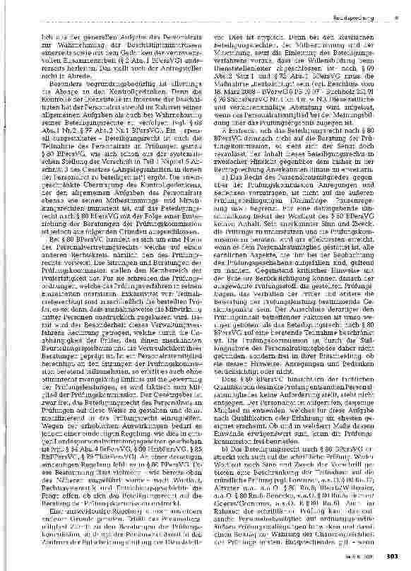 Vorschauseite 4: ZUM PERSONALVERTRETUNGSRECHT Beteiligungsrecht des Personalrats bei Prüfungen