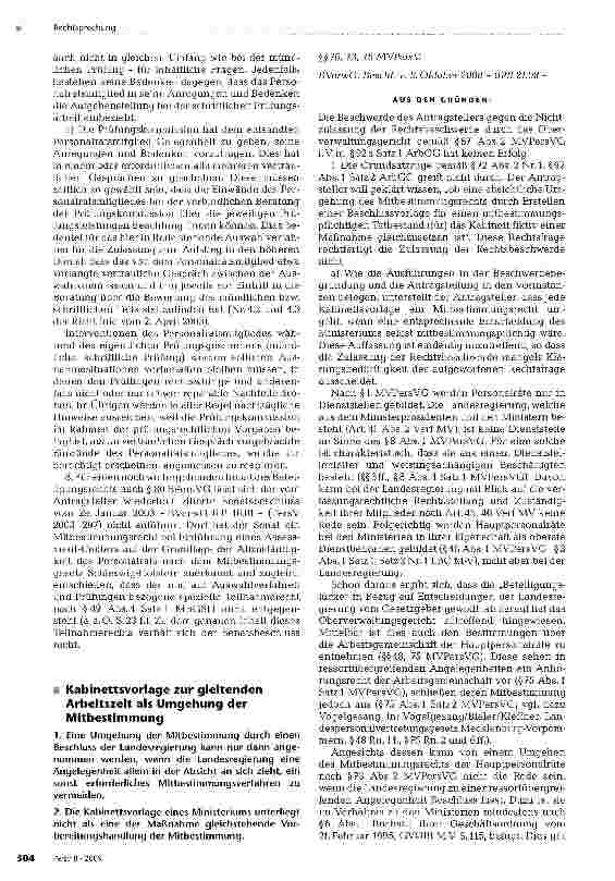 Vorschauseite 5: ZUM PERSONALVERTRETUNGSRECHT Beteiligungsrecht des Personalrats bei Prüfungen