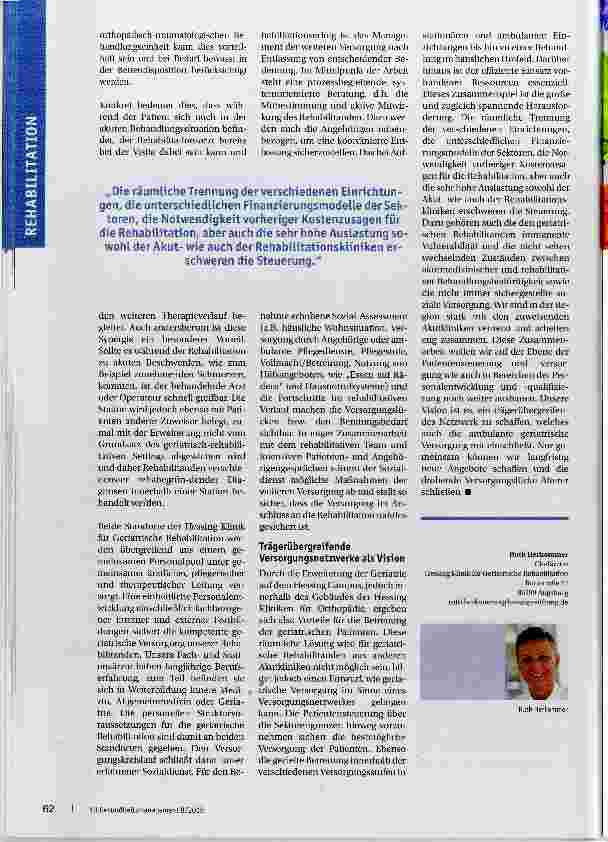 Vorschauseite 3: Altersheilkunde als Fachgebiet der Zukunft