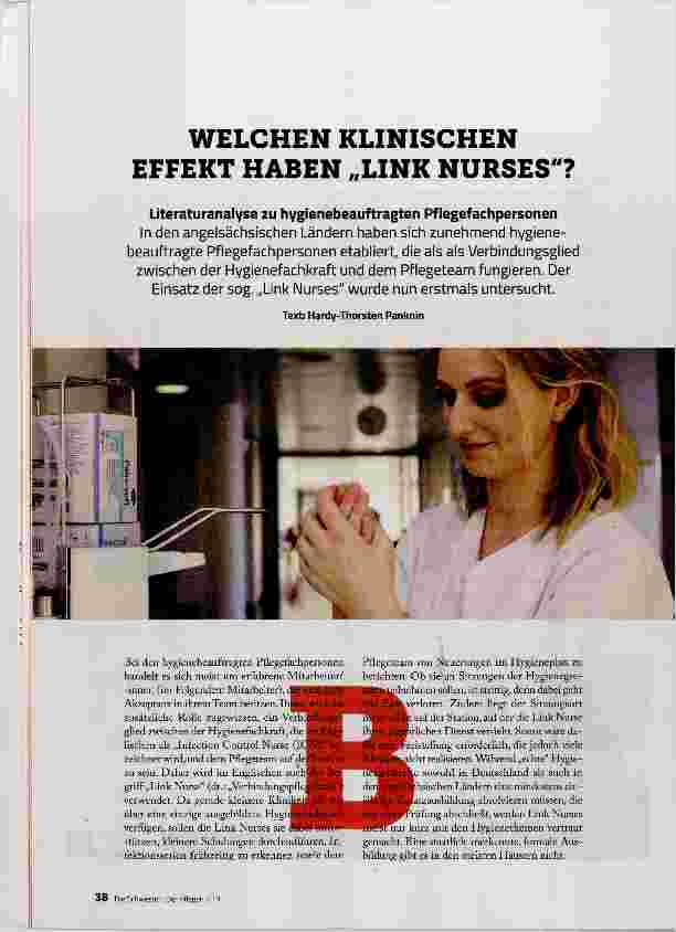 Vorschauseite 1: WELCHEN KLINISCHEN EFFEKT HABEN „LINK NURSES?