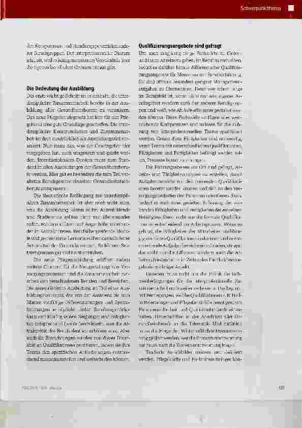 Vorschauseite 2: Interprofessionelle Zusammenarbeit als Grundstein für einen effizienten Personaleinsatz