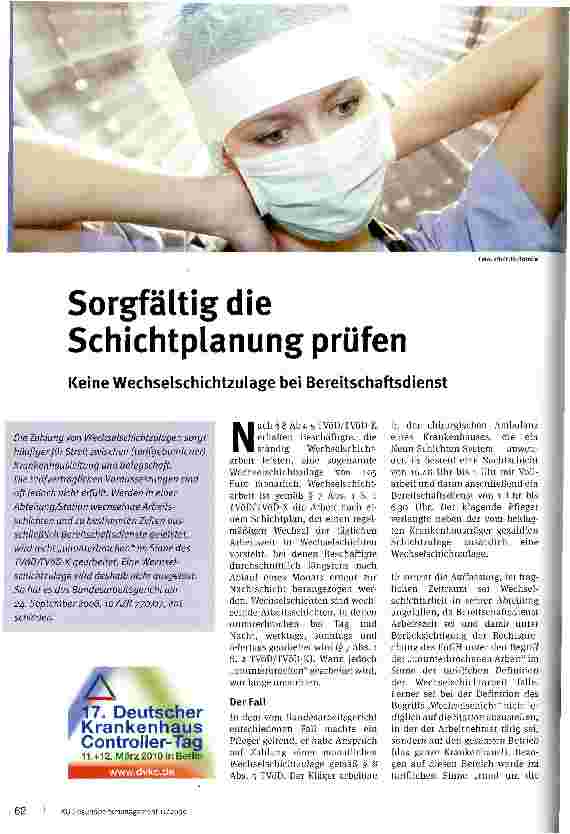 Vorschauseite 1: Sorgfältig die Schichtplanung prüfen