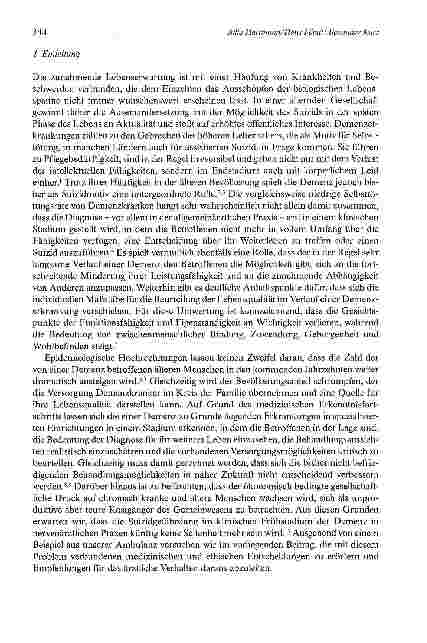 Vorschauseite 2: Suizid bei beginnender Demenz Medizinische und ethische Fragen