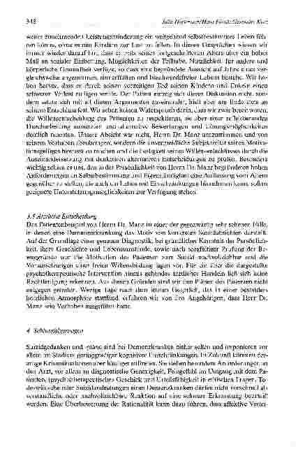 Vorschauseite 6: Suizid bei beginnender Demenz Medizinische und ethische Fragen