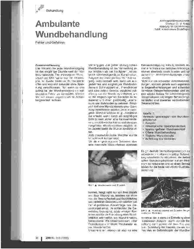 Vorschauseite 1: Ambulante Wundbehandlung Fehler und Gefahren