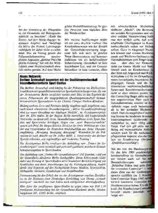 Vorschauseite 4: Marketing und Dienstleistung als Controlling-Instrumente auf dem Weg zur Marktwirtschaft im Gesundheitswesen