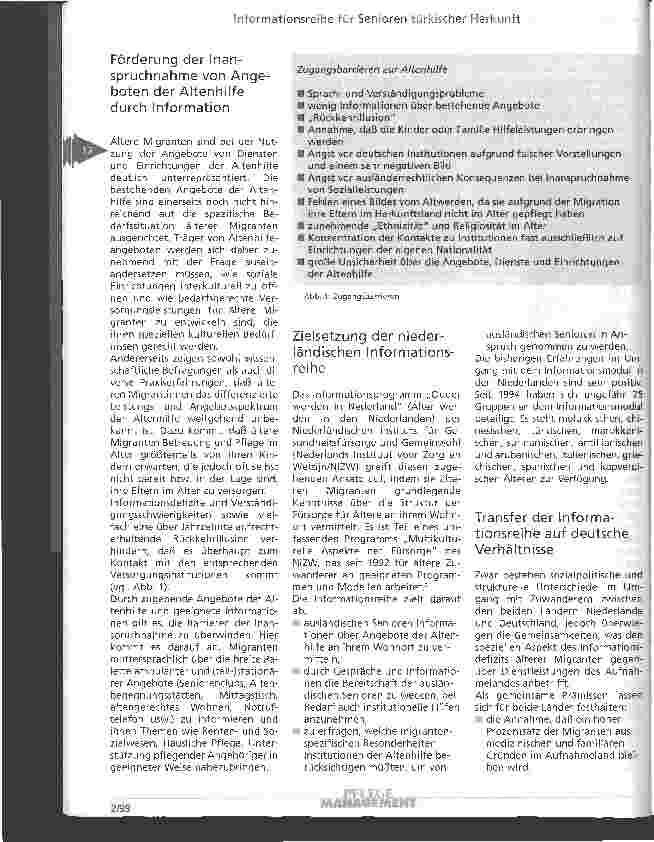 Vorschauseite 2: Erfahrungen mit der Umsetzung einer Informationsreihe für Senioren türkischer Herkunft in Deutschland Wer kümmert sich um mich, wenn ich alt bin?