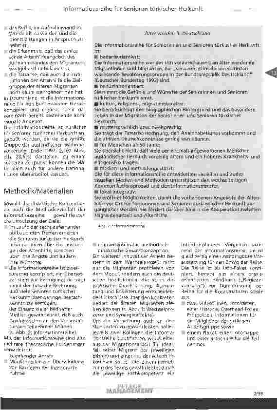 Vorschauseite 3: Erfahrungen mit der Umsetzung einer Informationsreihe für Senioren türkischer Herkunft in Deutschland Wer kümmert sich um mich, wenn ich alt bin?