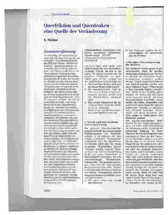 Vorschauseite 1: Querfriktion und Querdenken eine Quelle der Veränderung