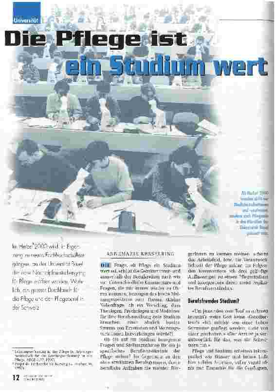 Vorschauseite 1: Die Pflege ist ein Studium wert