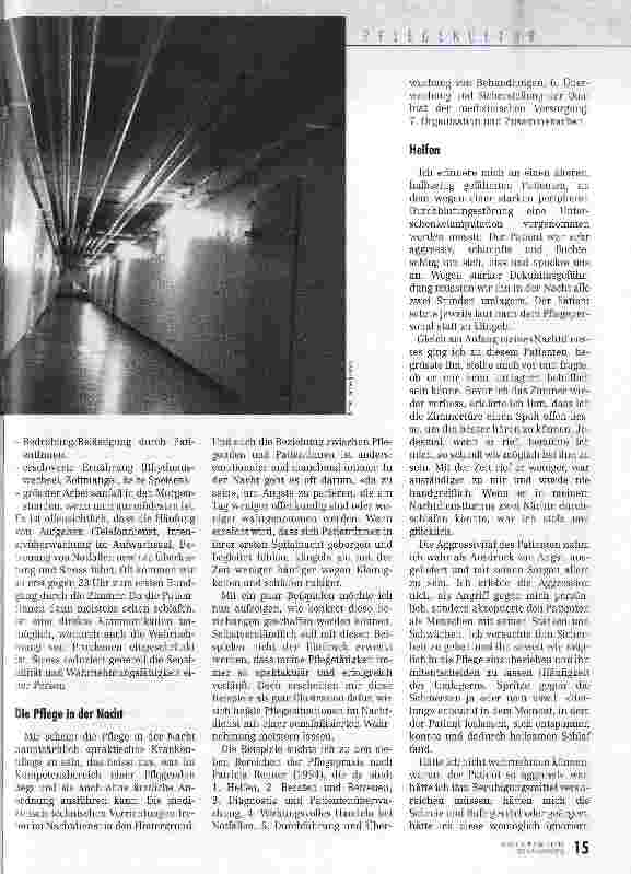 Vorschauseite 2: Die Pflege der Wahrnehmung Nachtdienst