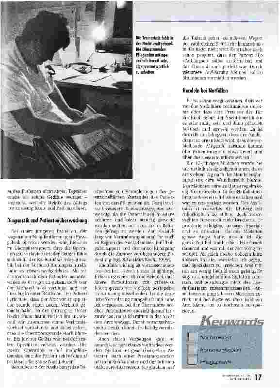 Vorschauseite 4: Die Pflege der Wahrnehmung Nachtdienst