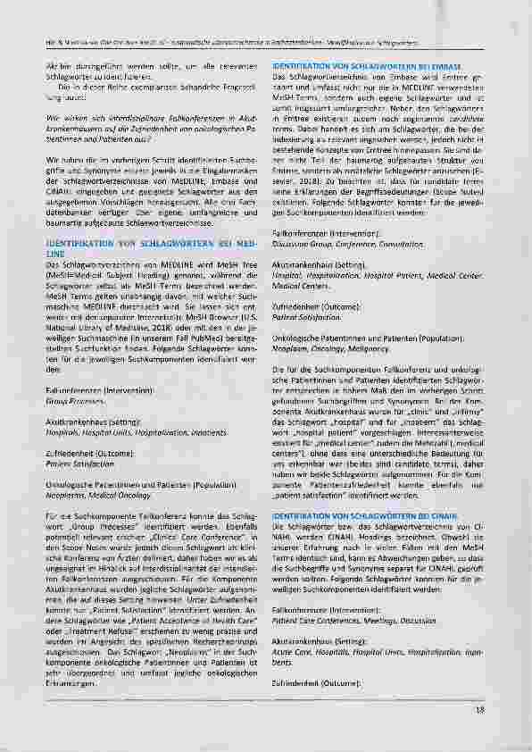 Vorschauseite 2: Methodenund Theorienecke One size does not fit all systematische Literaturrecherche in Fachdatenbanken Schritt 5: Identifikation von Schlagwörtern