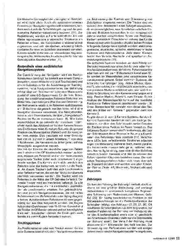 Vorschauseite 2: Computergestützte Bohrungen in der Orthopädie