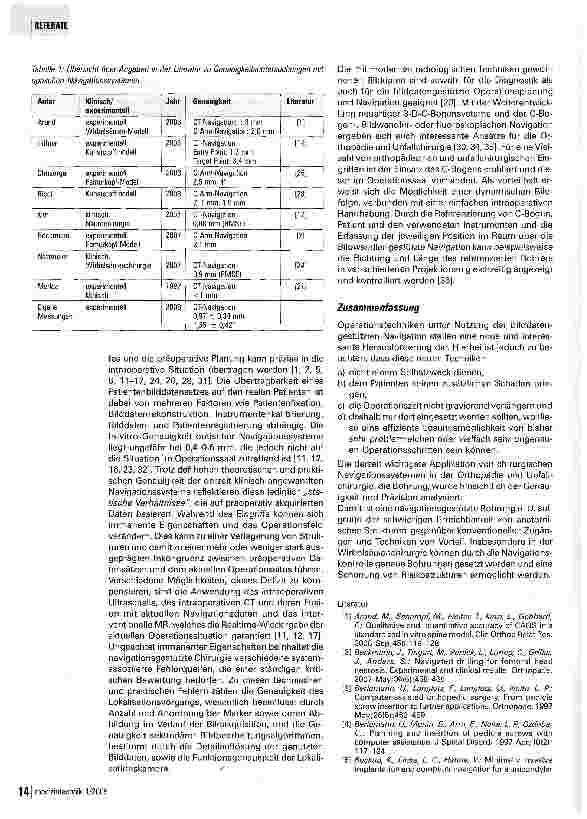 Vorschauseite 5: Computergestützte Bohrungen in der Orthopädie