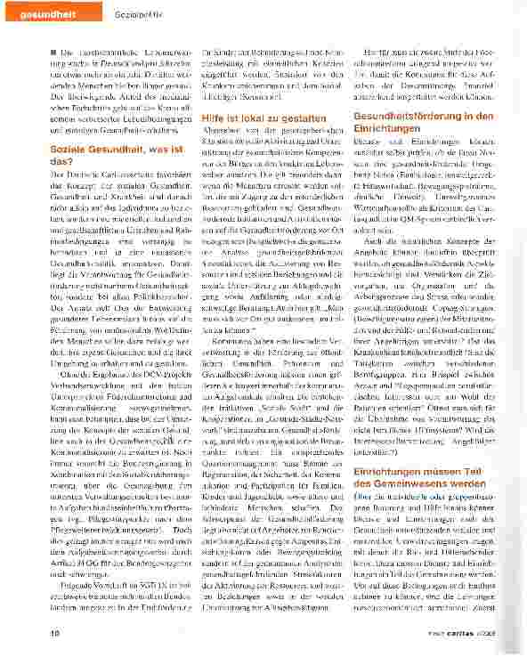 Vorschauseite 2: Gesundheitsvorsorge beginnt vor Ort
