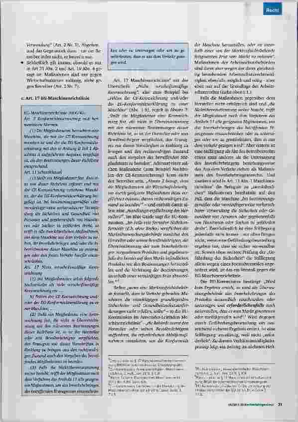 Vorschauseite 3: Dürfen Aufsichtsbehörden Betreiber verpflichten, die vom Hersteller versäumte CE-Kennzeichnung nachzuholen?