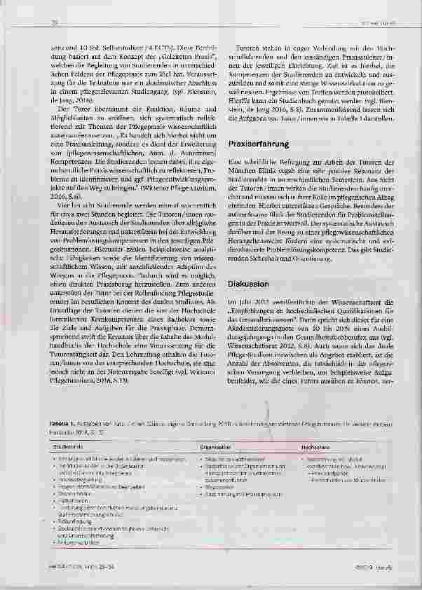 Vorschauseite 2: Praxislernen im Pflegestudium