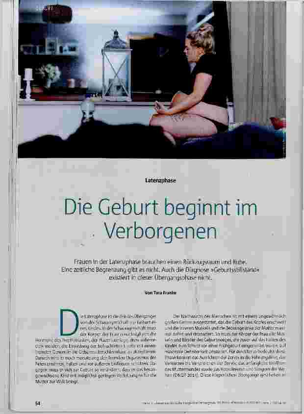Vorschauseite 1: Die Geburt beginnt im Verborgenen