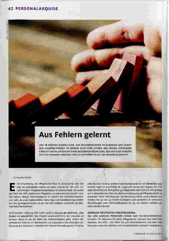 Vorschauseite 1: Aus Fehlern gelernt