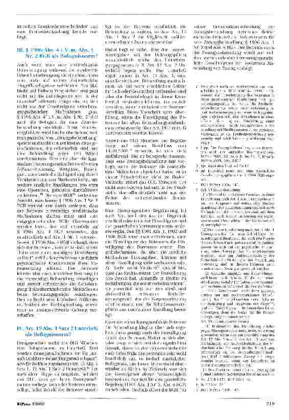 Vorschauseite 2: Zwangsbehandlung bei strafrechtlichen Unterbringungen. Ein nach wie vor ungelöstes Problem?