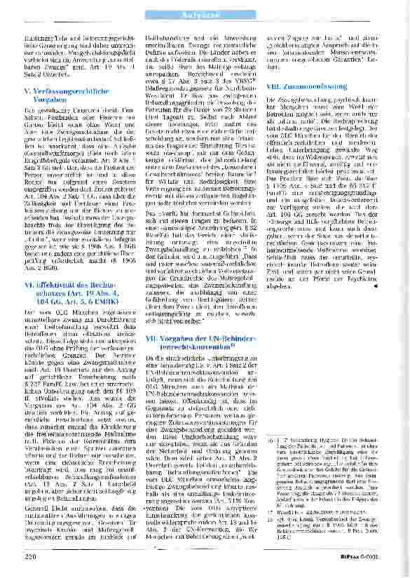 Vorschauseite 3: Zwangsbehandlung bei strafrechtlichen Unterbringungen. Ein nach wie vor ungelöstes Problem?