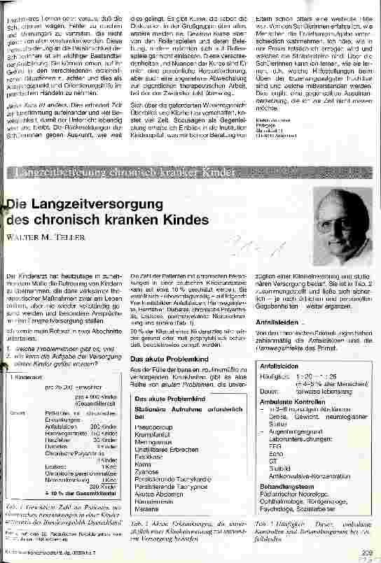 Vorschauseite 1: Die Langzeitversorgung des chronisch kranken Kindes