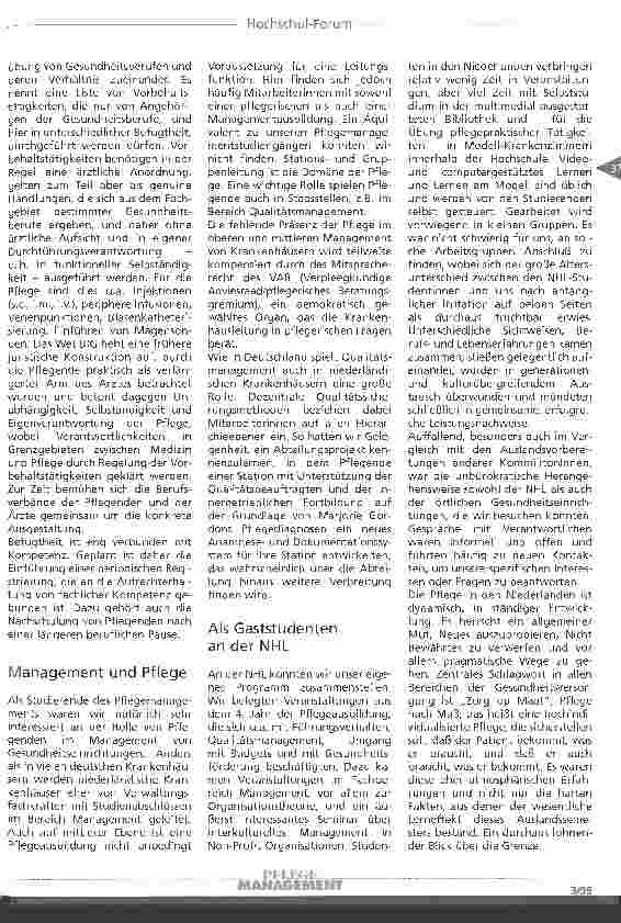 Vorschauseite 2: Erfahrungen aus einem Auslandssemester Pflege in den Niederlanden