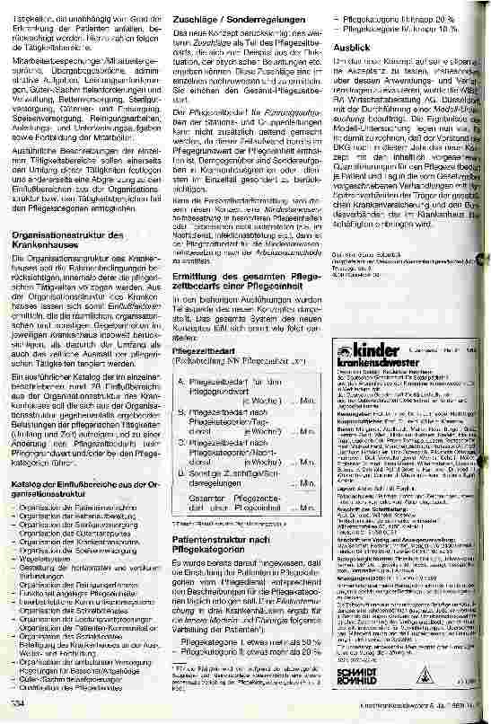 Vorschauseite 3: Personalbedarf im Pflegedienst -Vorstellung eines analytischen Konzepts