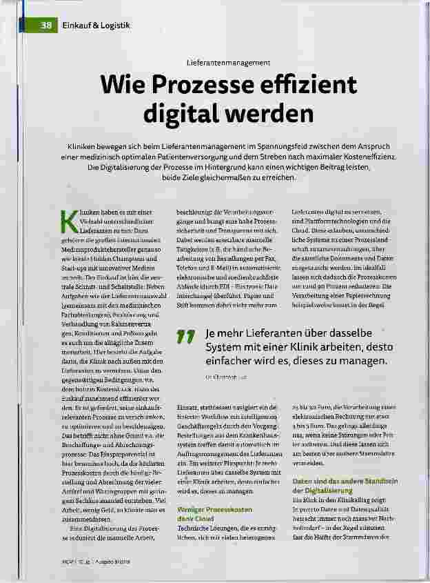 Vorschauseite 1: Wie Prozesse effizient digital werden