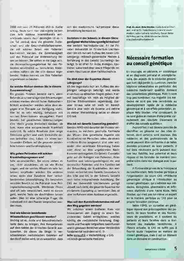 Vorschauseite 2: Klinisch-genomische Medizin sollten wir darüber etwas wissen?