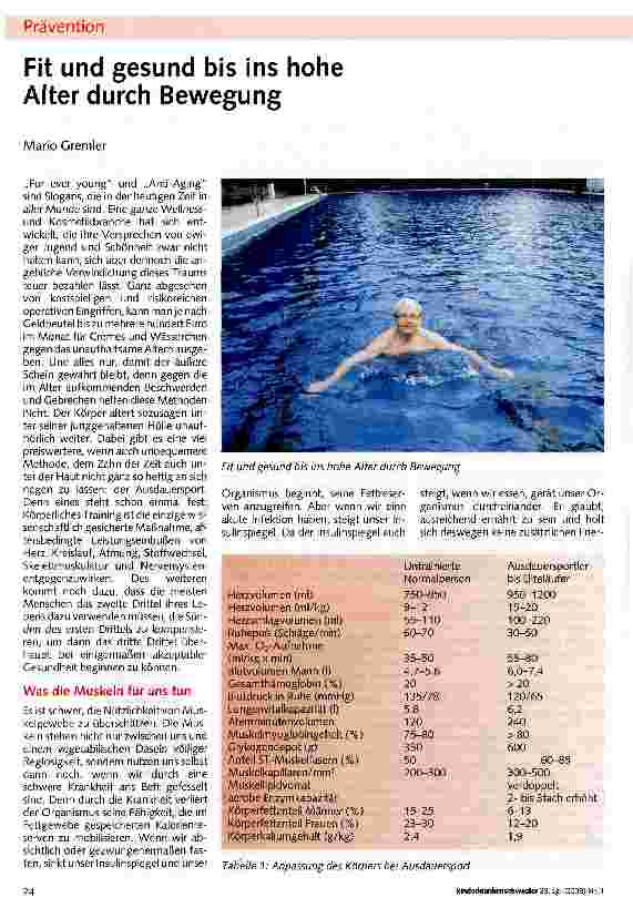 Vorschauseite 1: Fit und gesund bis ins hohe Alter durch Bewegung