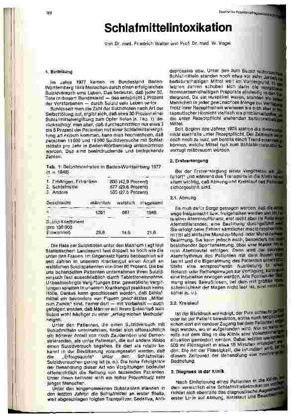 Vorschauseite 1: Schlafmittelintoxikation
