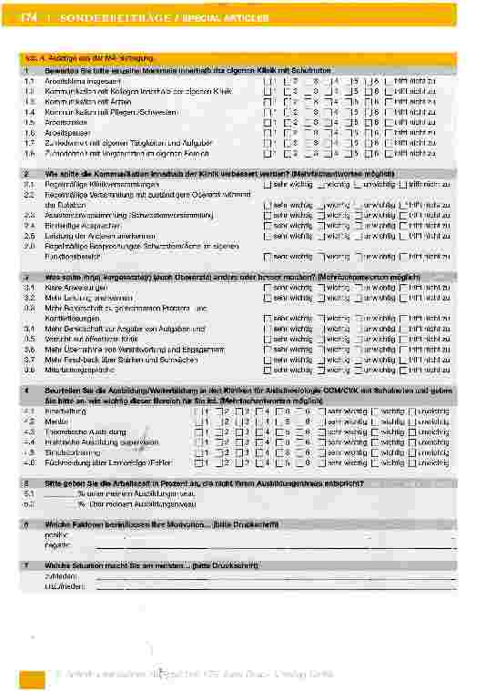 Vorschauseite 6: Erstellung eines Leitbildes in einer anästhesiologischen Klinik: Die Rolle des Qualitätszirkels