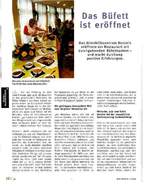 Vorschauseite 1: Das Büfett ist eröffnet