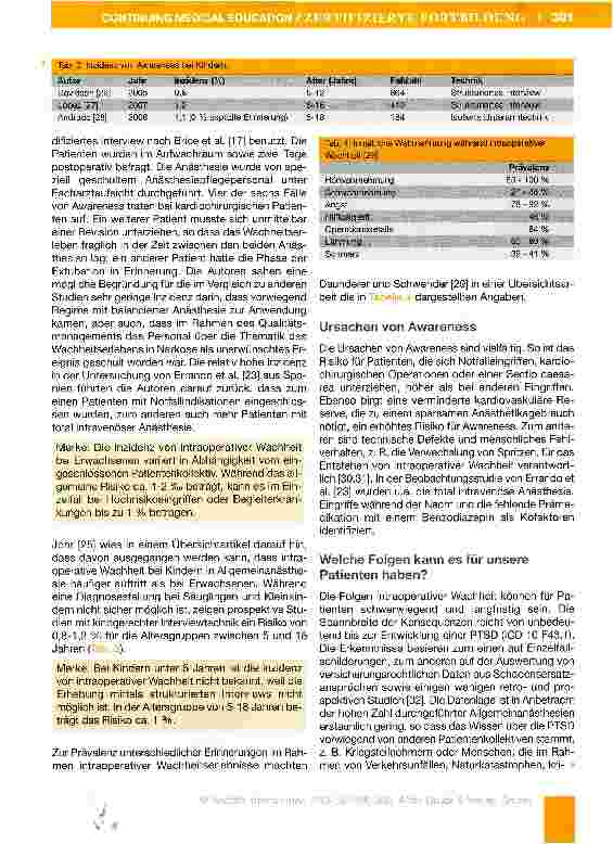 Vorschauseite 5: Intraoperative Wachheit