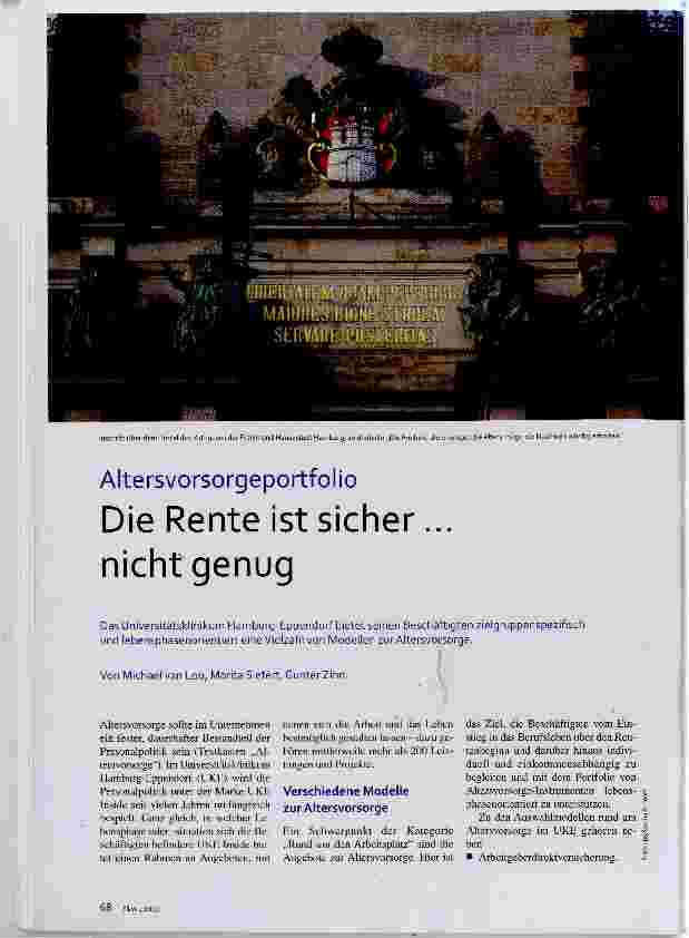 Vorschauseite 1: Die Rente ist sicher... nicht genug