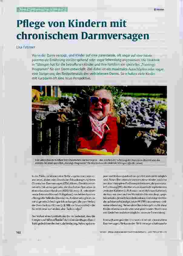 Vorschauseite 1: Pflege von Kindern mit chronischem Darmversagen