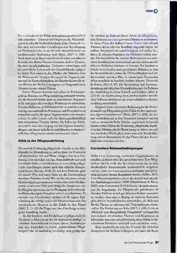Vorschauseite 2: IN DIE PFLEGEAUSBILDUNG INTEGRIEREN