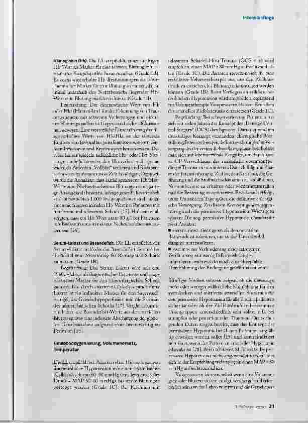Vorschauseite 4: Posttraumatische Blutung: Empfehlungen für die Behandlung