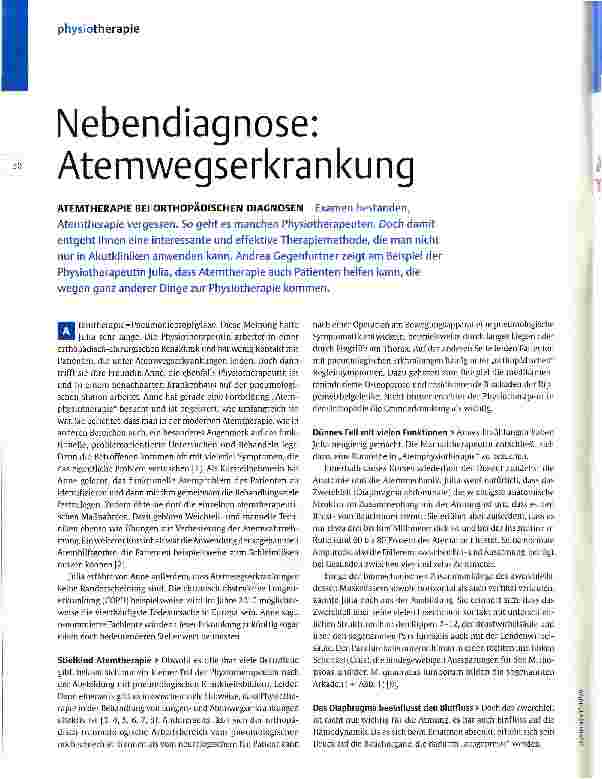 Vorschauseite 1: Nebendiagnose: Atemwegserkrankung