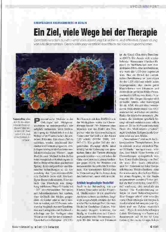 Vorschauseite 1: Ein Ziel, viele Wege bei der Therapie