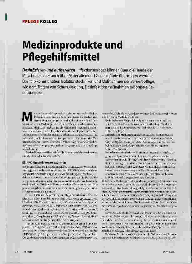 Vorschauseite 1: Medizin Produkte und Pflegehilfsmittel