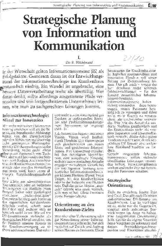 Vorschauseite 1: Strategische Planung von Information und Kommunikation